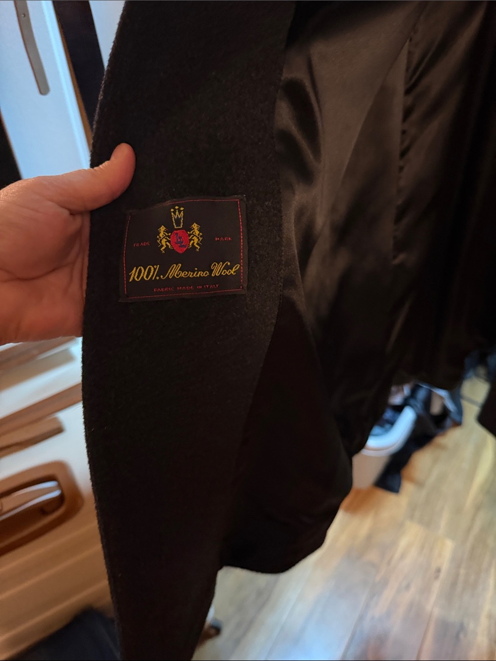Larry Levine Black Womens  Wool Pea Coat - Picture 3 of 7